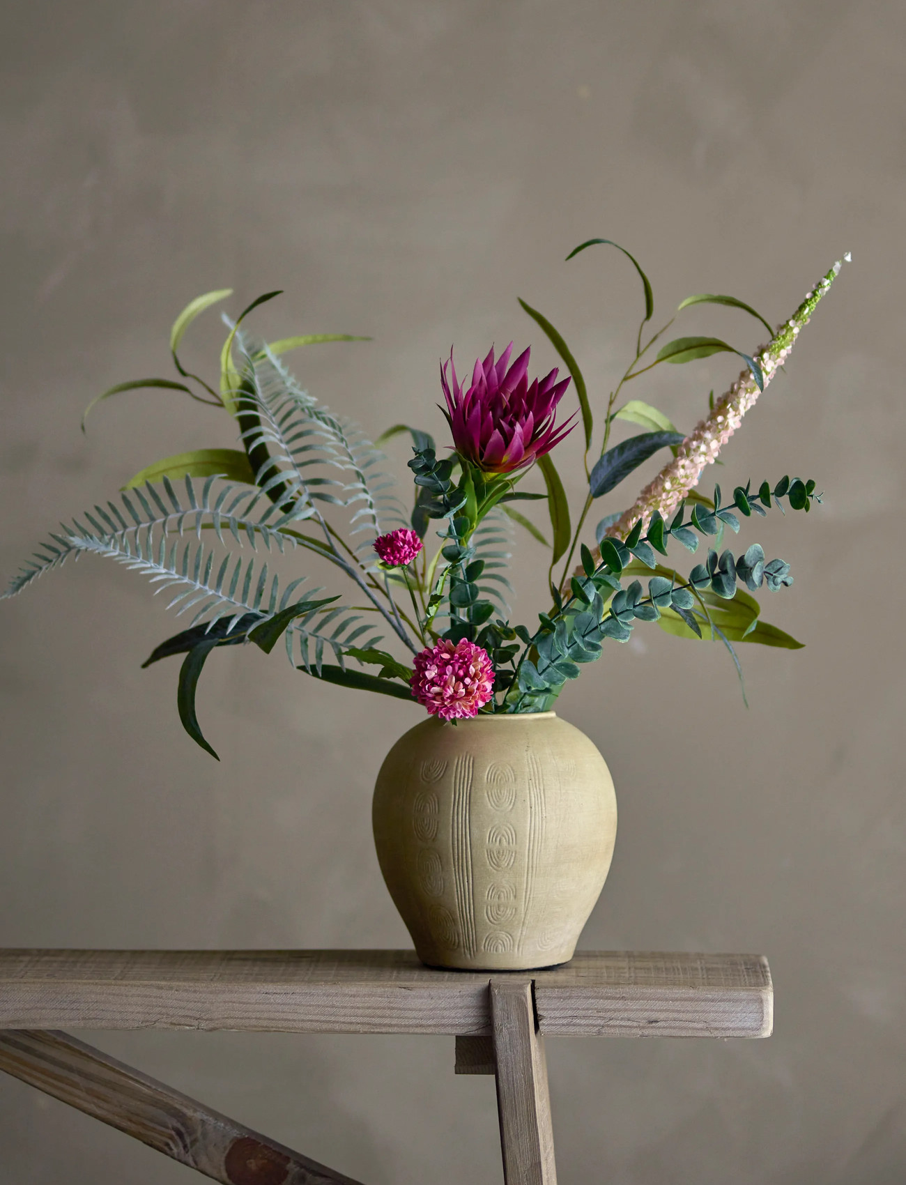 Bloomingville Crown Bouquet, Ø 30 cm, Burgundy, Decoration > Dried & Fake Flowers, Unisex