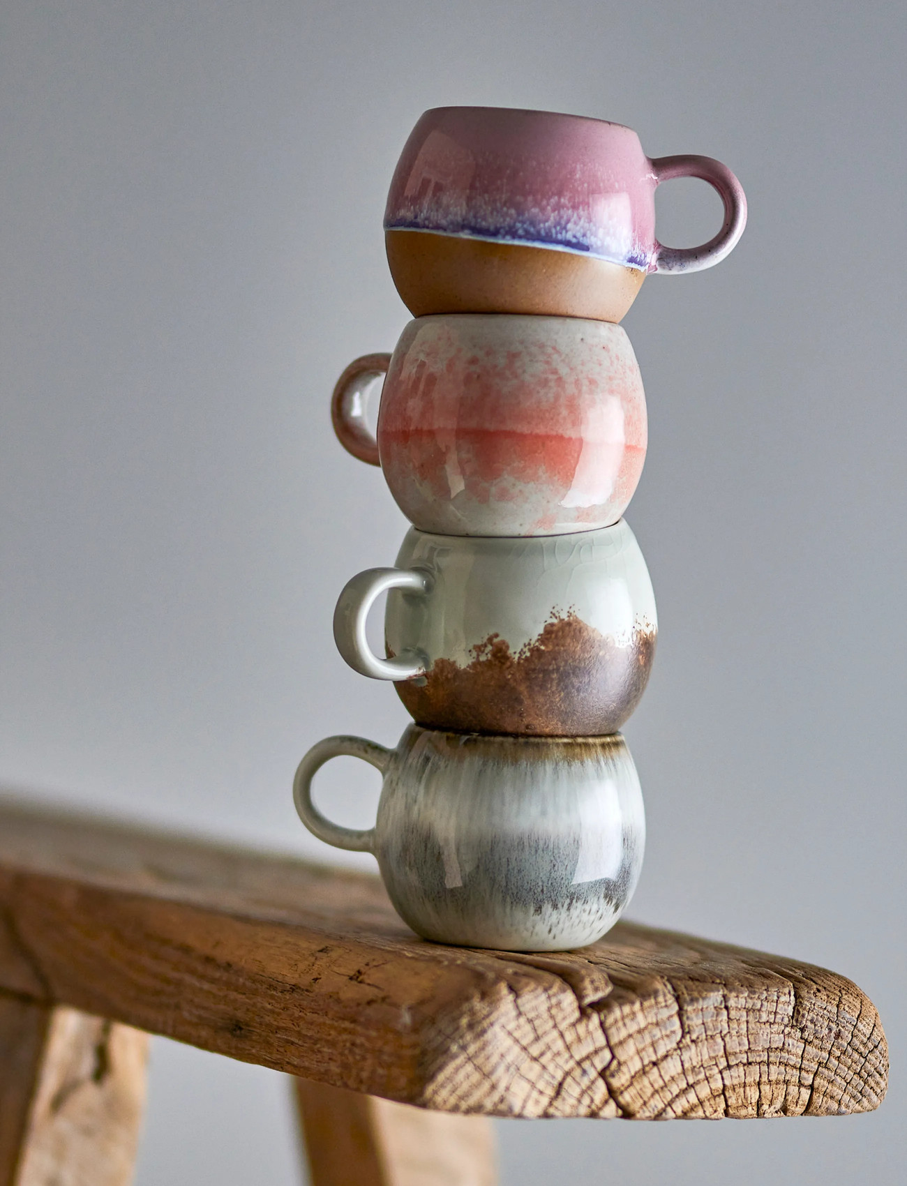 Bloomingville Paula Espresso Cup, Grey, Stoneware, 140 ml, Grey, Kopper & Krus > Kaffekopper, Unisex