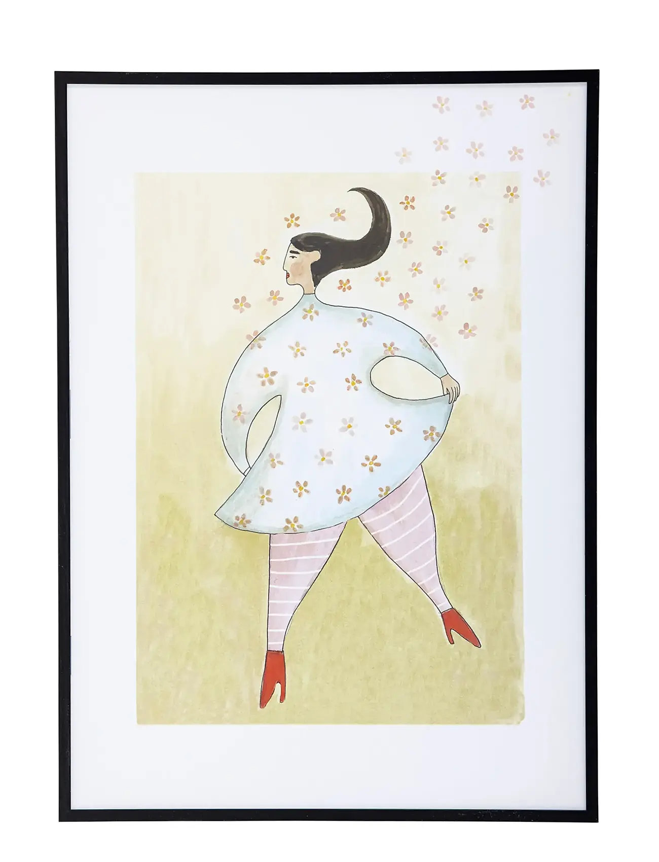 BLOOMINGVILLE Ajo Illustration W/ Frame Patterned - 52X72CM - Unisex
