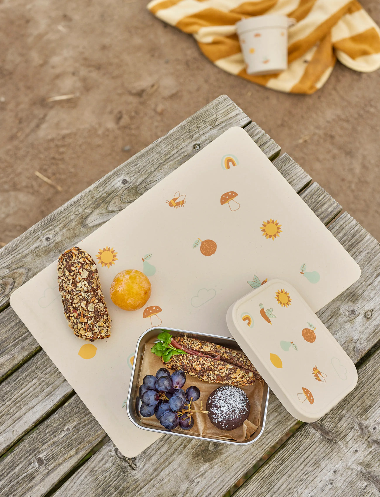 Bloomingville Agnes Placemat, 37X25.5 cm, Beige, Måltid > Dækkeservietter Og Bordskånere, Børn