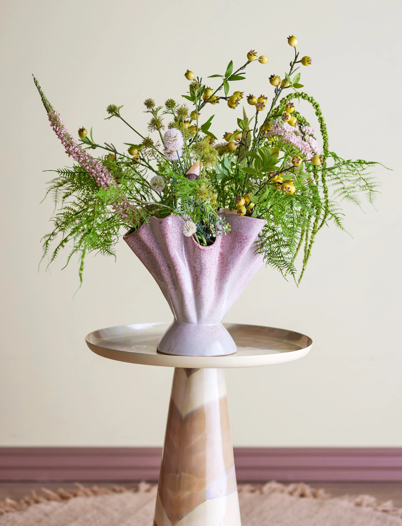 Bloomingville Plier Vase, 29 cm, Pink, Vases > Other Vases, Unisex