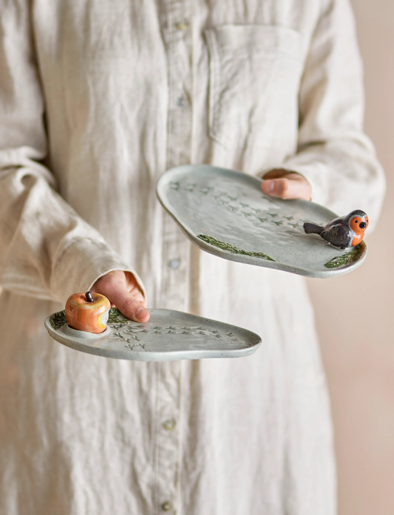 Bloomingville Bleak Serving Tray, 27 cm, Grey, Dekoration > Dekorative Fade, Unisex