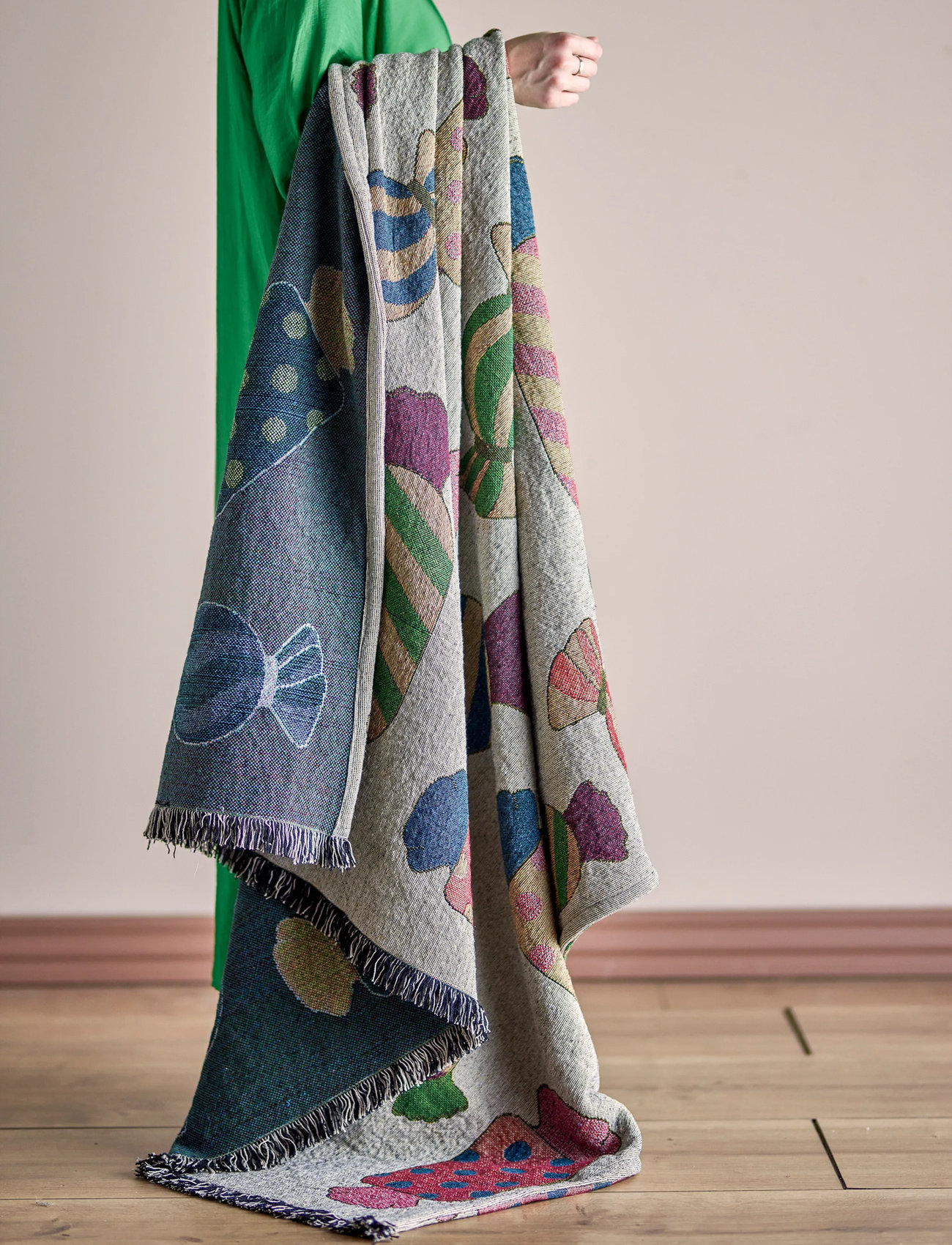Bloomingville Caramella Throw, 150X 130 cm, Multi/patterned, Søvntid > Tæpper Og Dyner, Børn