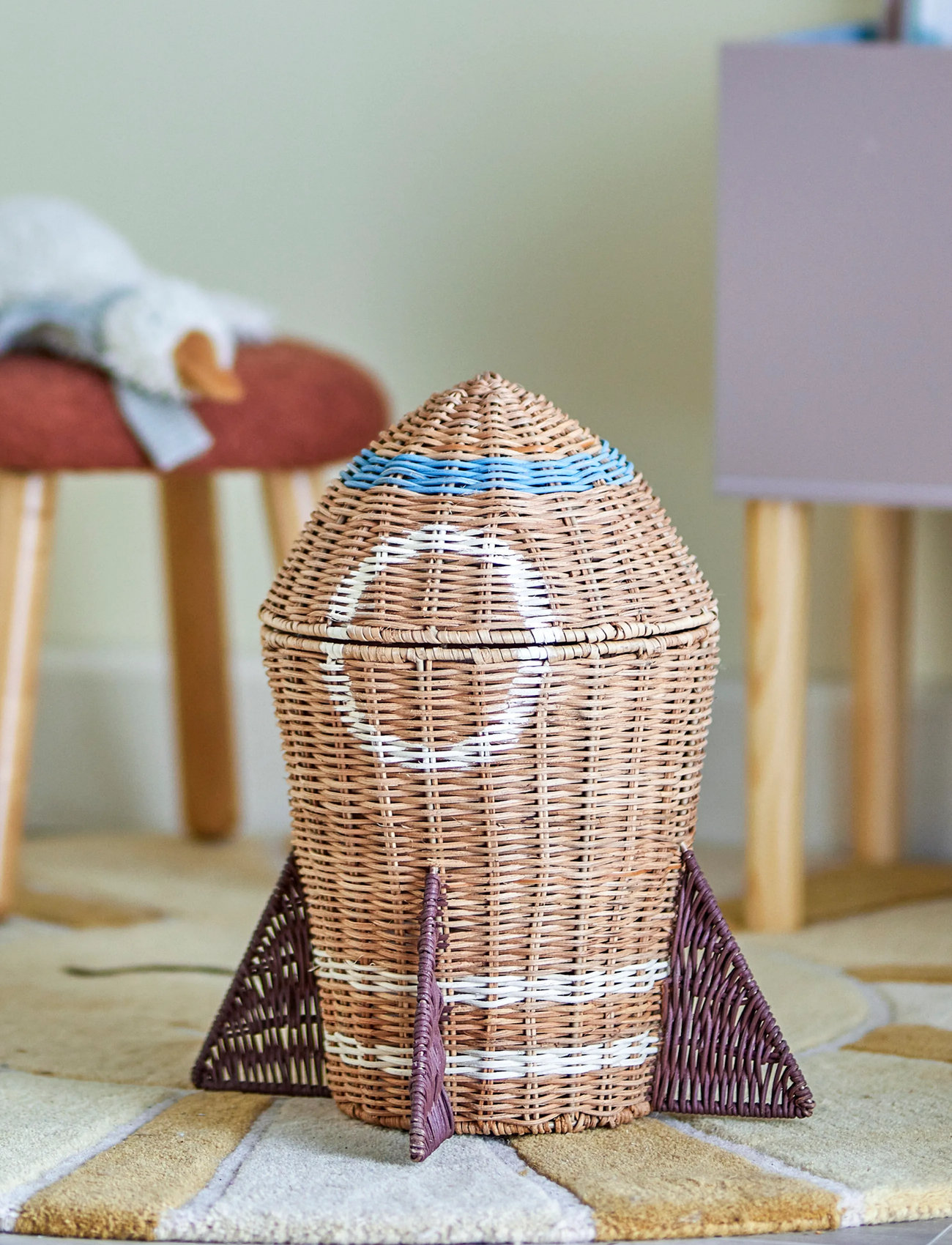 Bloomingville Space Basket W/Lid, Ø 31 cm, Opbevaring > Opbevaringskurve, Børn