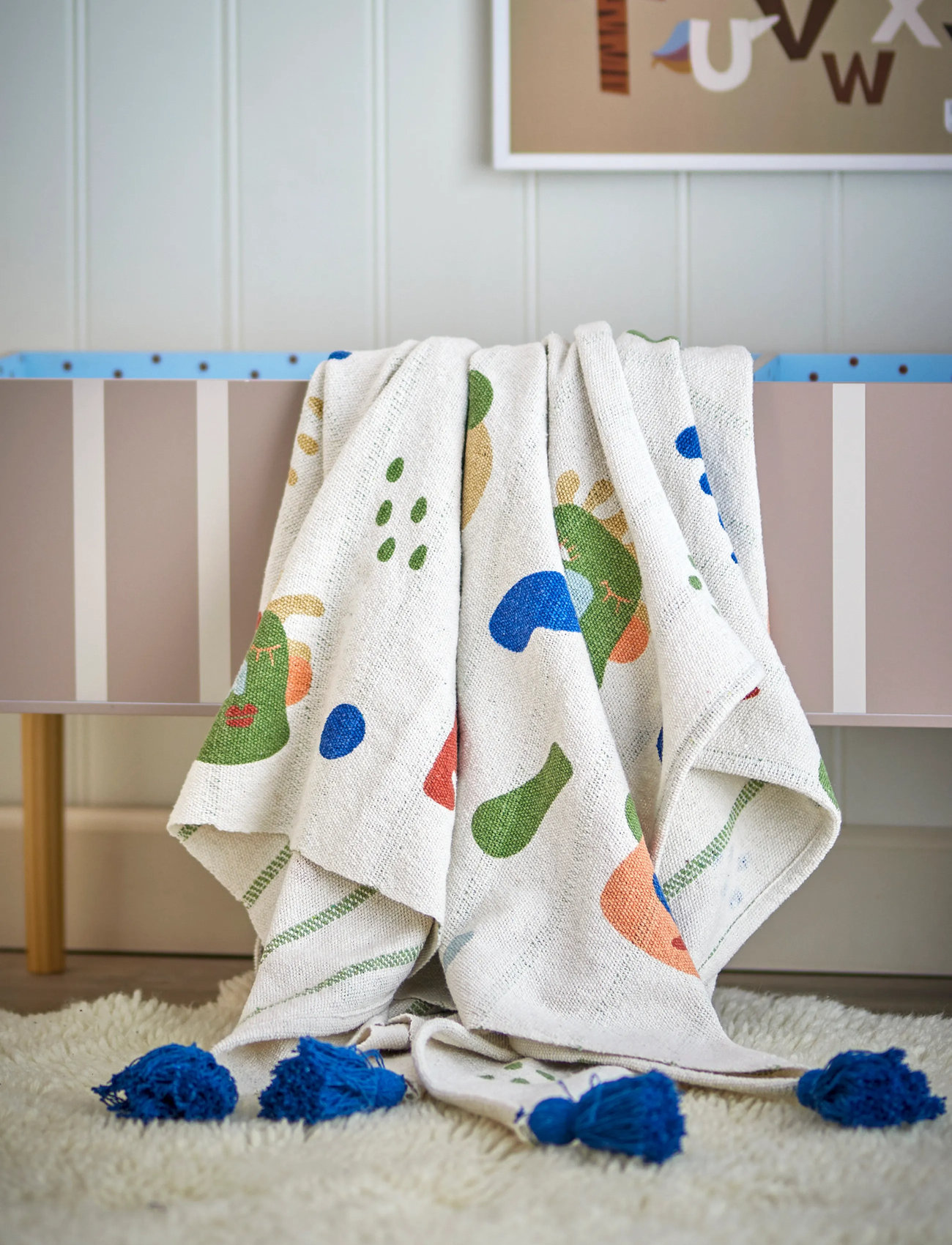 Bloomingville Sylvie Throw, 160X130 cm, Multi/patterned, Søvntid > Tæpper Og Dyner, Børn