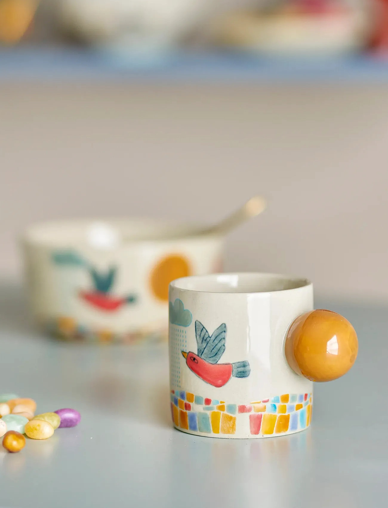 Bloomingville Colorine Cup, 155 ml, Multi/patterned, Måltid > Kopper & Krus, Børn