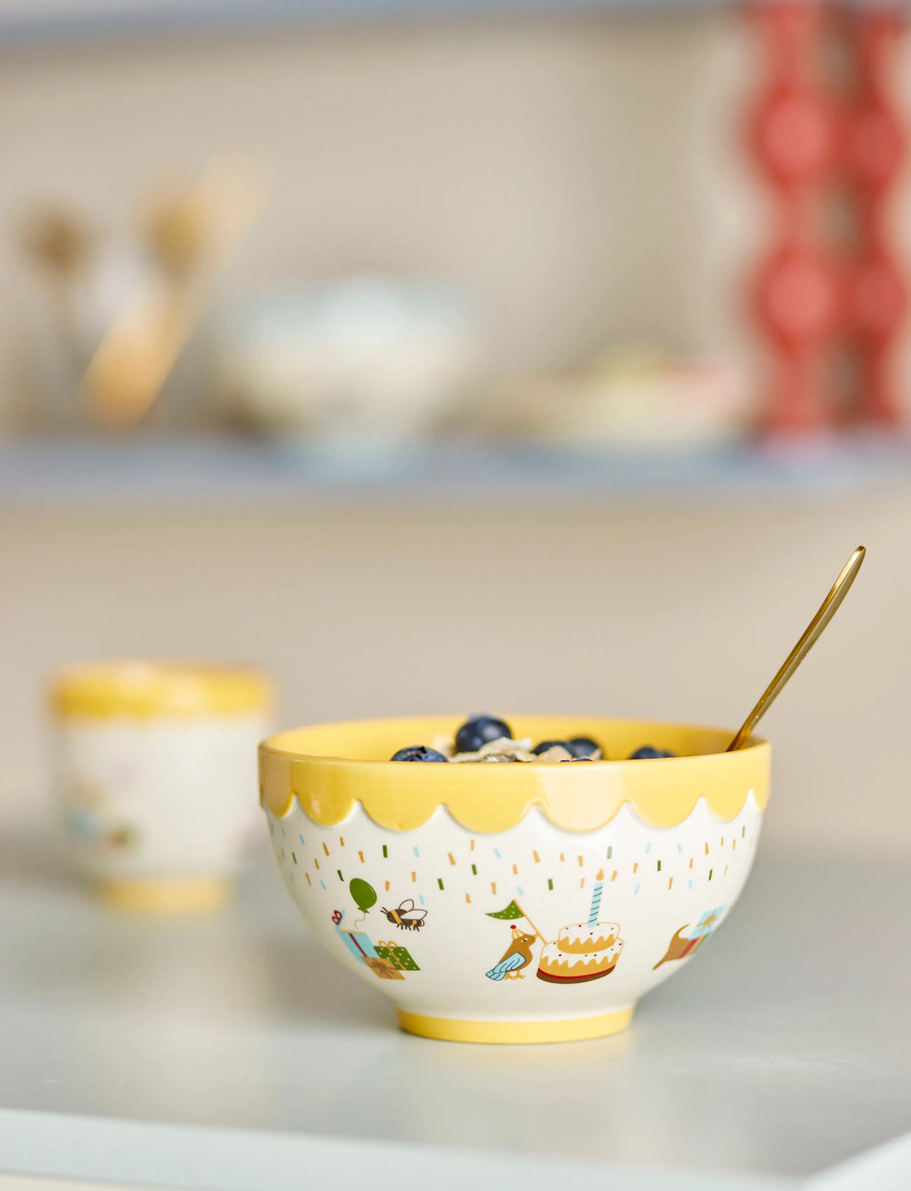 Bloomingville Celebrate Bowl, 500 ml, Yellow, Tallerkener Og Skåle > Skåle, Børn