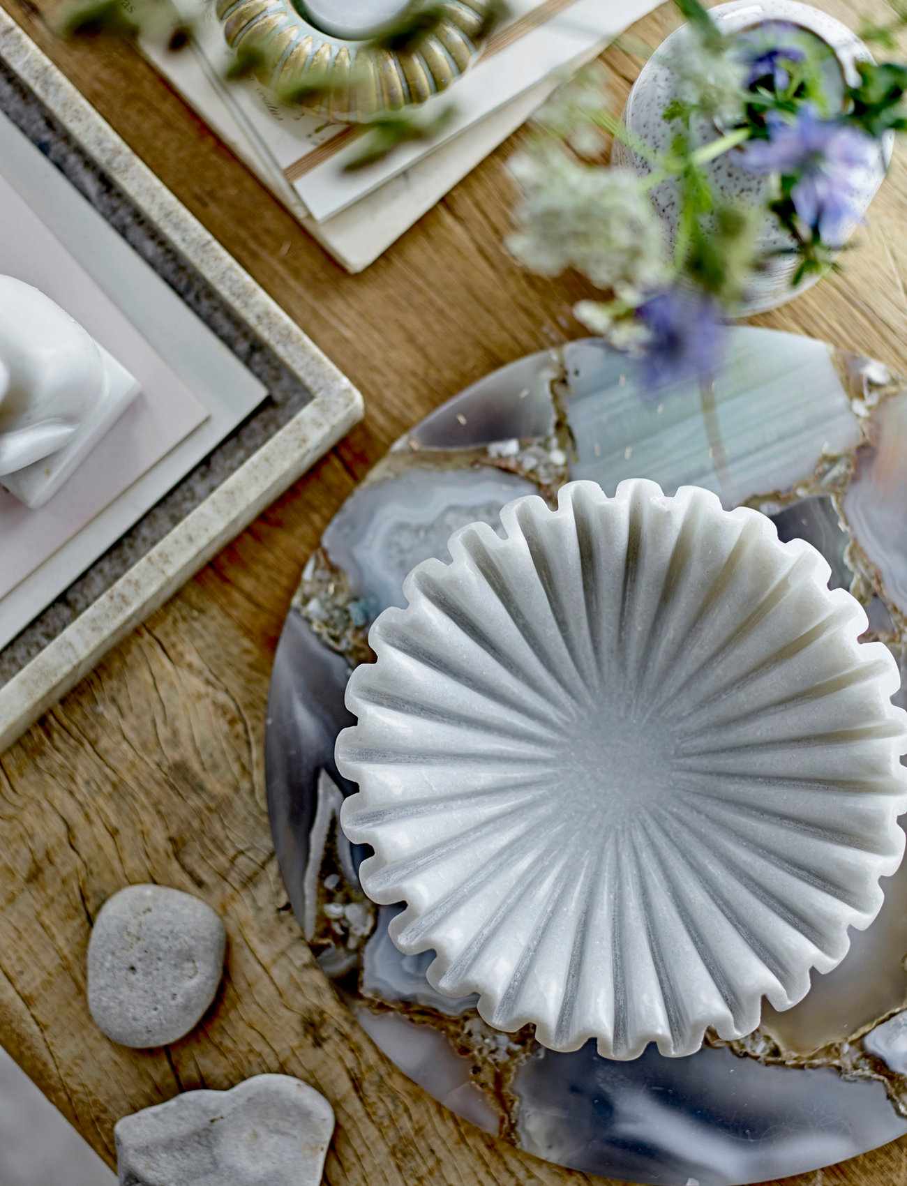 Bloomingville Harmonia Bowl, Ø17.5XH6 cm, White, Skåle Og Serveringsfade > Serveringsskåle, Unisex