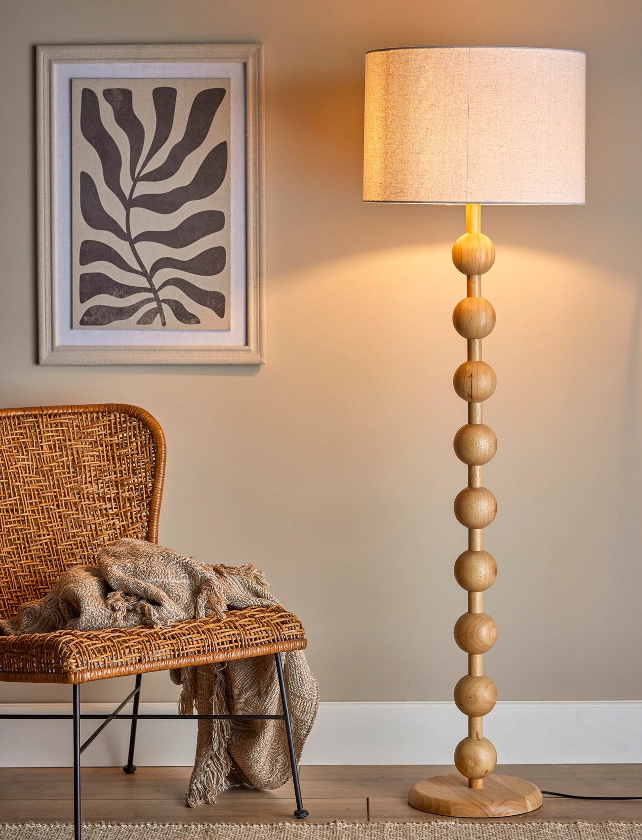 Bloomingville Giacoma Floor Lamp, Ø 44 cm, Lamper > Gulvlamper, Unisex