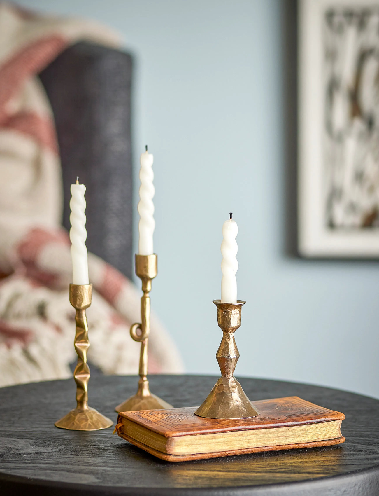 Bloomingville Efsa Candle Holder, 13 cm, Gold, Lysestager & Lanterner > Lysestager, Unisex
