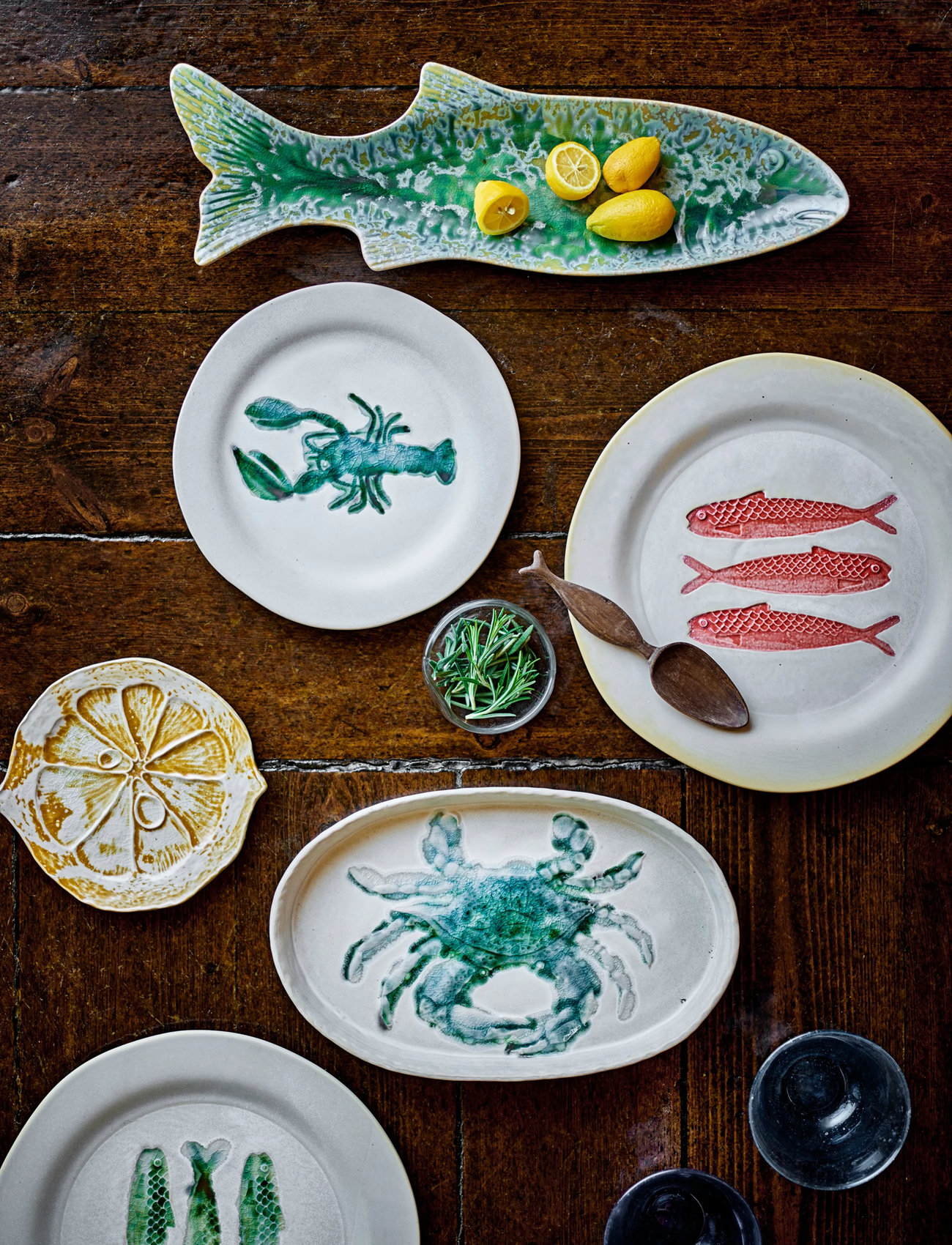 Bloomingville Hadden Plate, Ø 21 cm, Green, Tallerkener > Små Tallerkener, Unisex