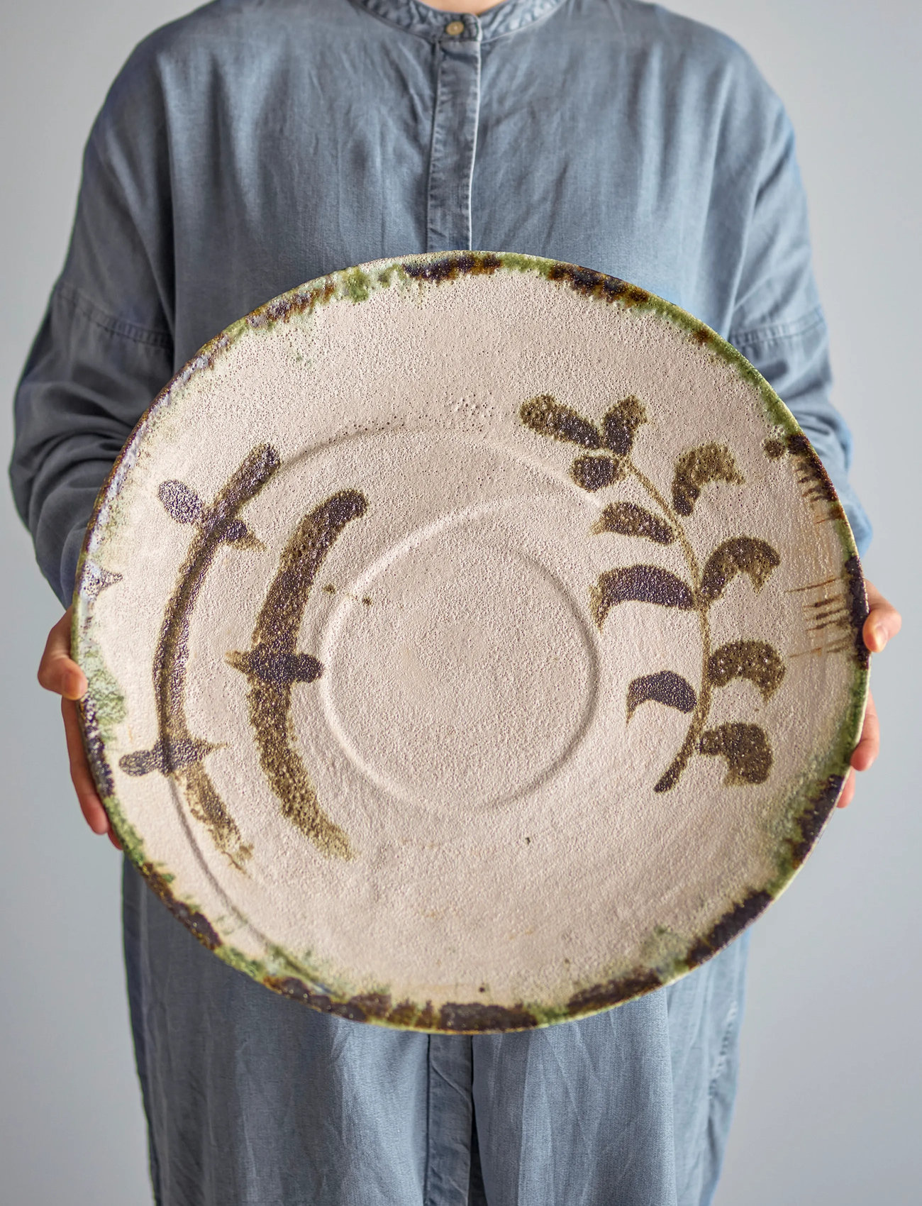 Bloomingville Hadyn Tray, Ø 44 cm, Cream, Dekoration > Dekorative Fade, Unisex