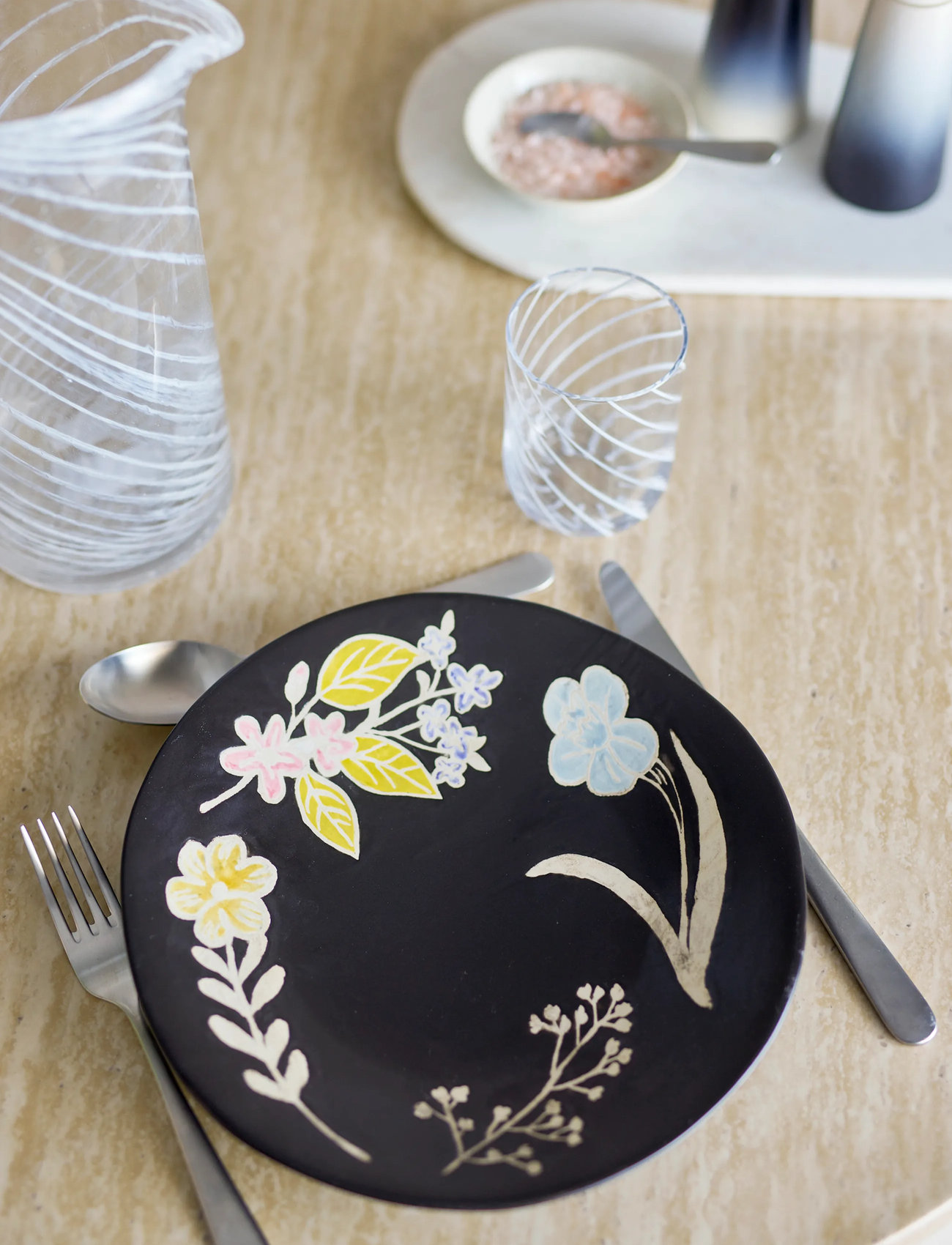 Bloomingville Amberly Serving Tray, 26 cm, Black, Serveringsfade > Serveringsfade, Unisex
