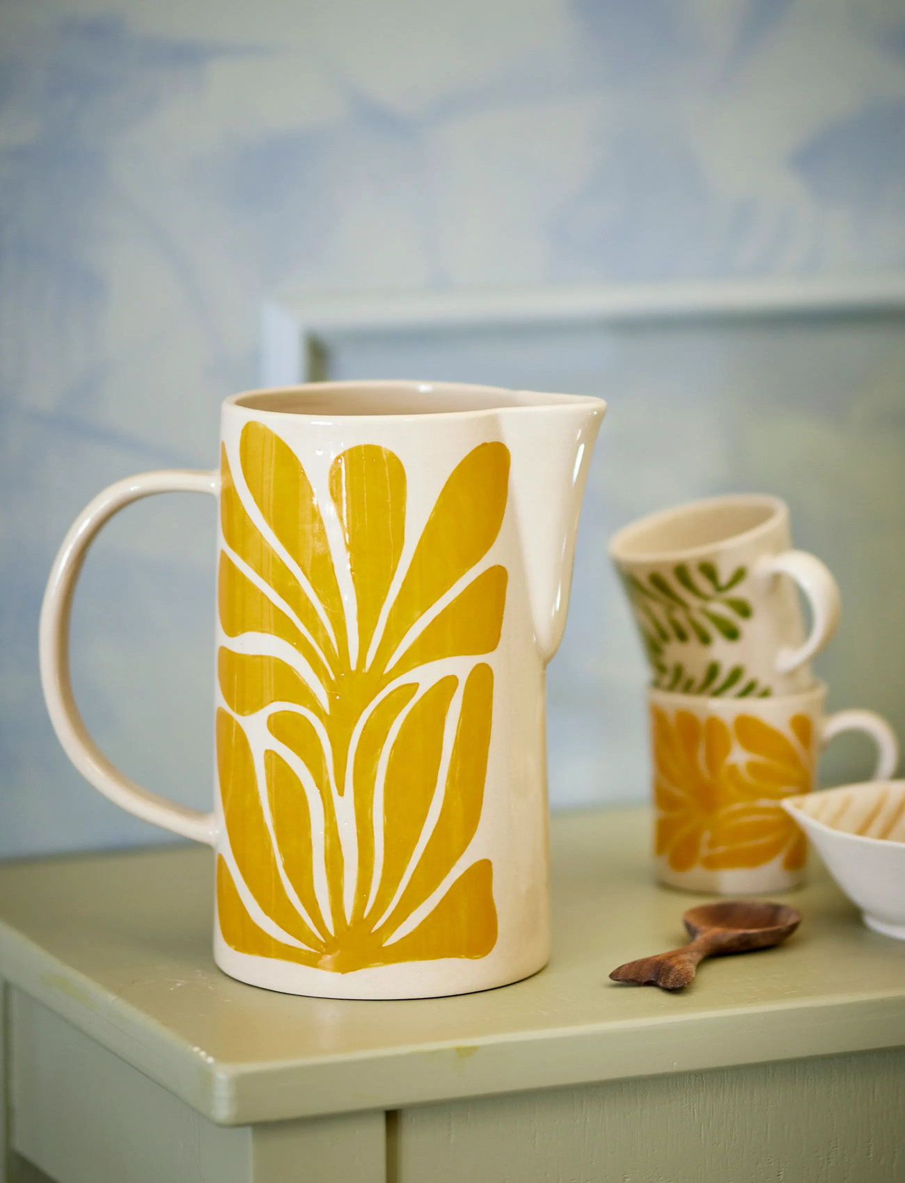 Bloomingville Fauni Jug, 2165 ml, Yellow, Kander & Karafler > Vandkarafler & Kander, Unisex