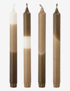 Dip Dye Candle, Parafin Pack of 4 - kerzenständer - brown