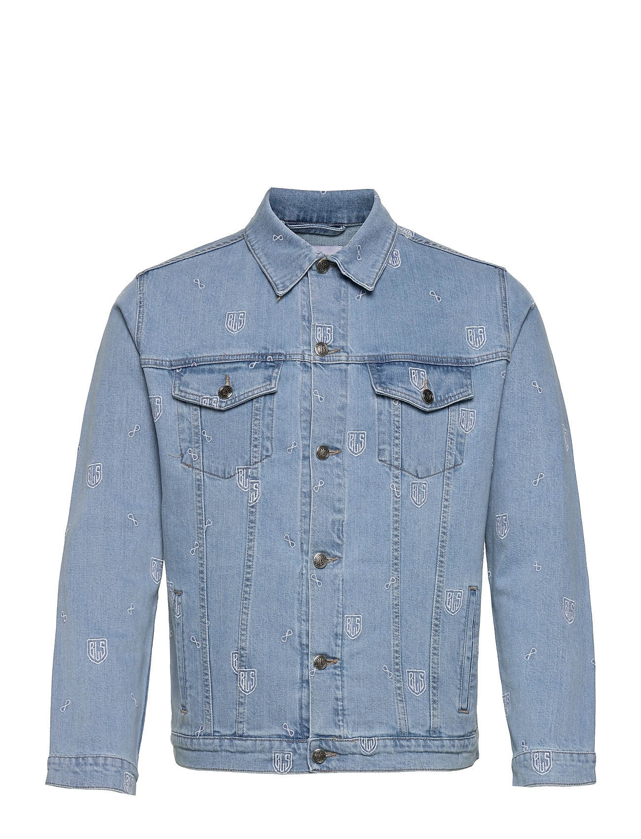 BLS New Allover Denim Jacket (Light Blue), 713.58 kr | Stort udvalg af designer mærker | Booztlet.com