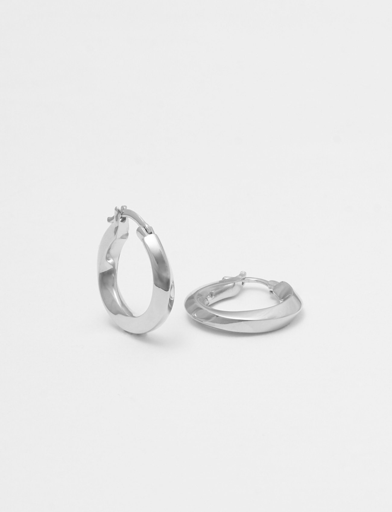 Small Swirl Hoops Accessories Jewellery Earrings Hoops Silver Blue Billie