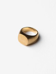 oval clean ring - pierścionki - gold