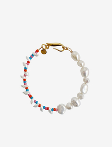 Mixed pearl bracelet - pearl bracelets - coral