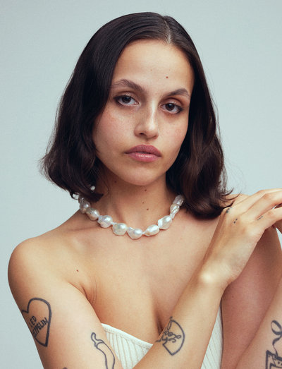 Blue Billie Giant Pearl Necklace - Statement-halskjeder - Boozt.com