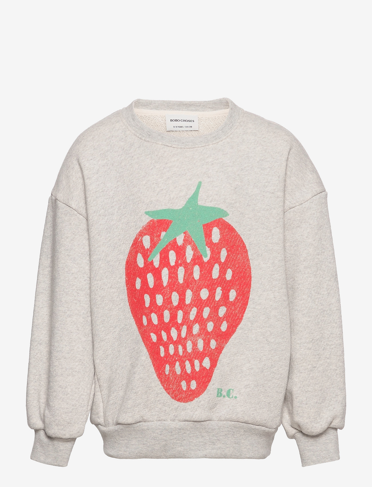 Bobo Choses - Strawberry sweatshirt - sweat-shirt - heather grey - 0