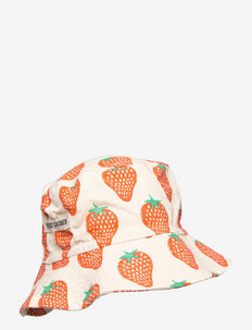 Strawberry all over hat - zonnehoed - beige