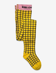 Checkered Yellow tights - collants - cadmium yellow