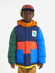 Color block padded jacket - dūnu jakas - orange