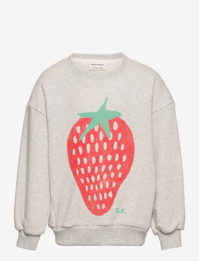 Strawberry sweatshirt - sweatshirts - heather grey