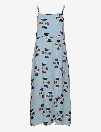 Geometric Print Sleeveless Dress - vasaras kleitas - ballad blue