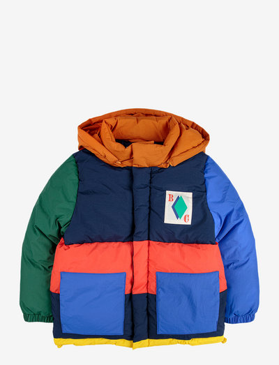 Color block padded jacket - dunjackor & fodrade jackor - orange