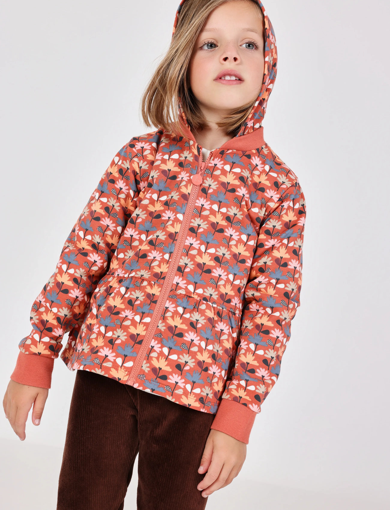 Boboli Fleece Jacket Printed, 80, Brown, Sweatshirts & Hættetrøjer > Hættetrøjer, Børn