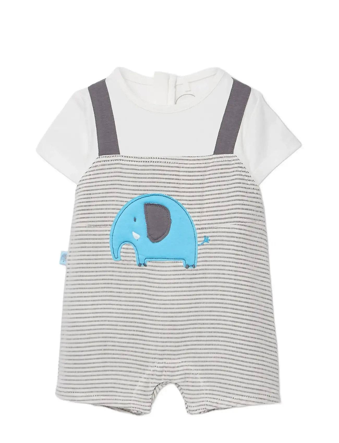 Boboli Knit Play Suit Combined For Baby -Bci, 92, White > Jumpsuits, Børn