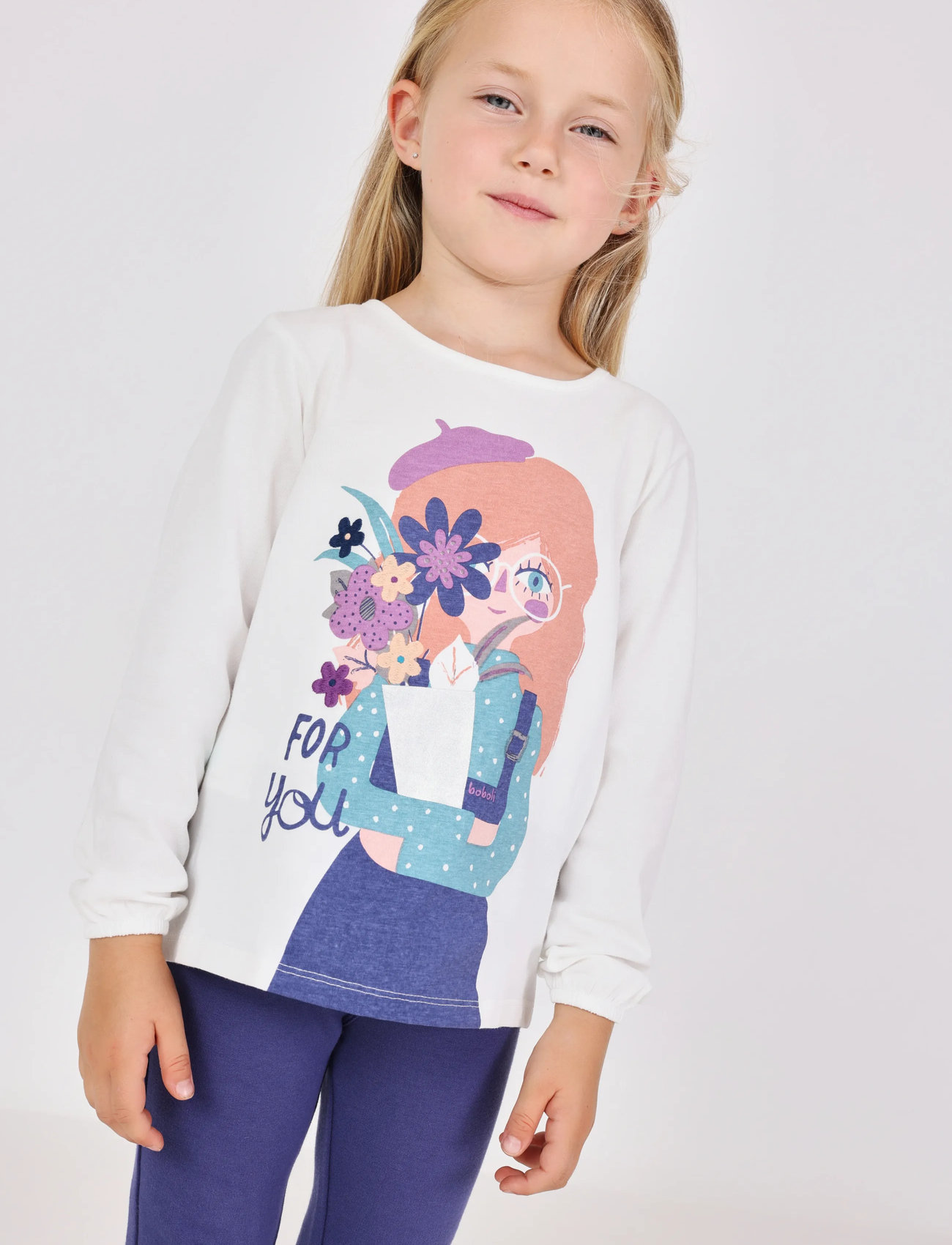 Boboli Knit T-Shirt, 80, White, T-Shirts > Langærmede T-shirts, Børn