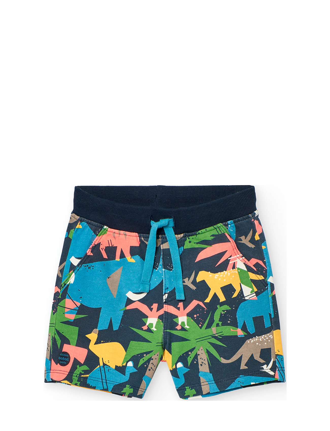 BOBOLI Fleece Bermuda Shorts Printed Navy - 92 - Kinder