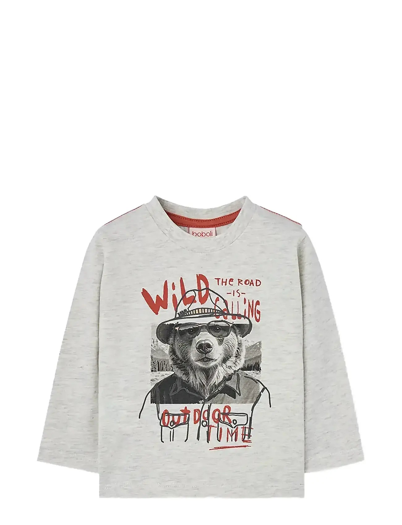 Boboli Knit T-Shirt, 104, Grey, T-Shirts > Langærmede T-shirts, Børn