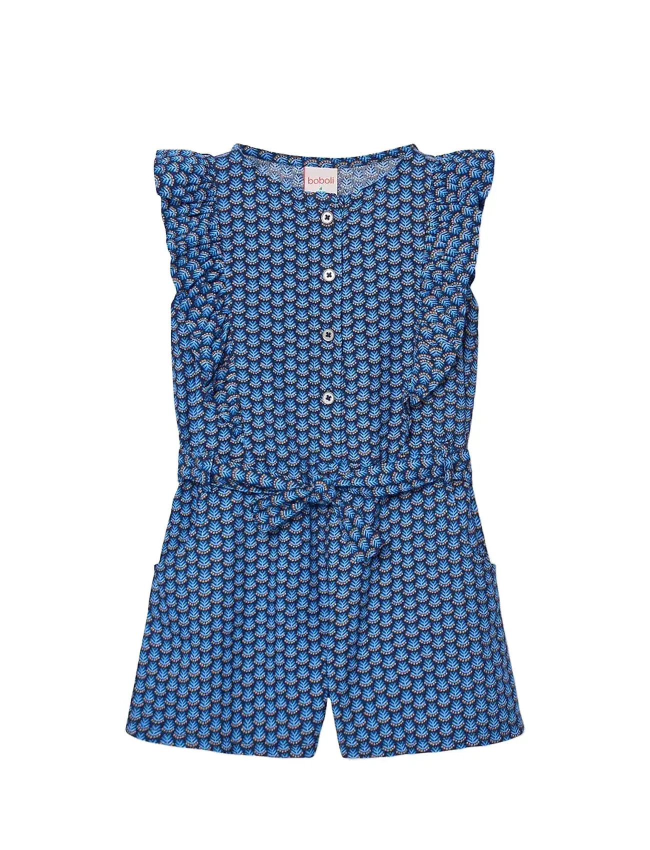Boboli Jumpsuit Printed For Girl, 116, Blue > Jumpsuits, Børn