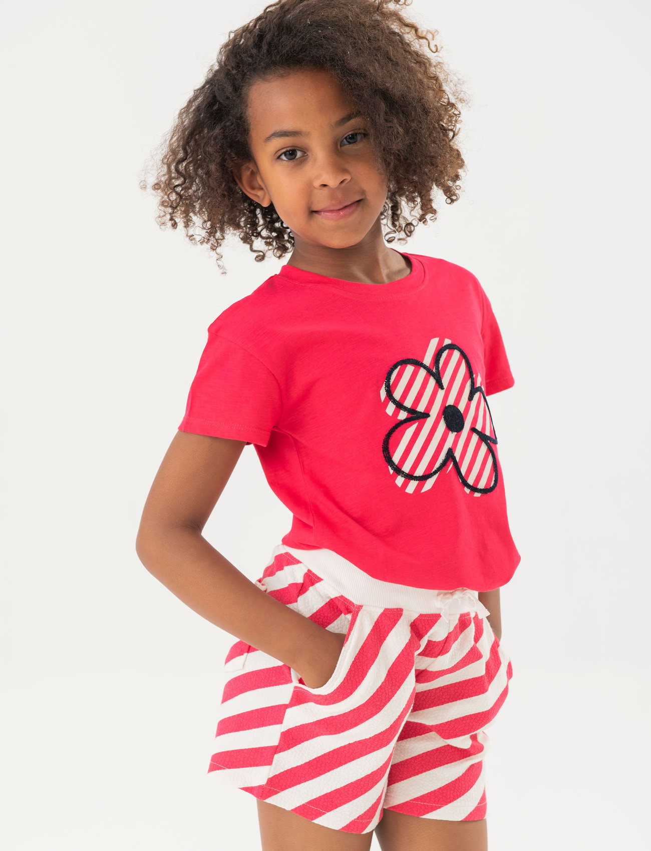 Boboli Knit Shorts Striped, 140, Red, Underdele > Shorts, Børn