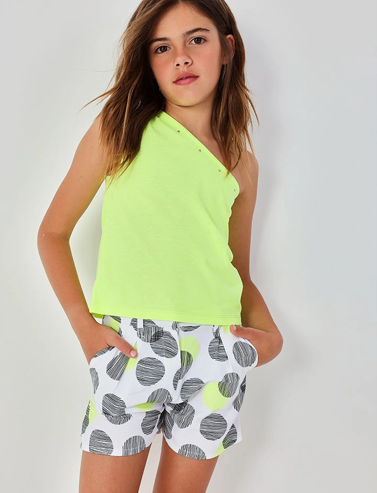 Boboli Knit T-Shirt For Girl -Bci, 152, Green, T-Shirts > Uden Ærmer, Børn