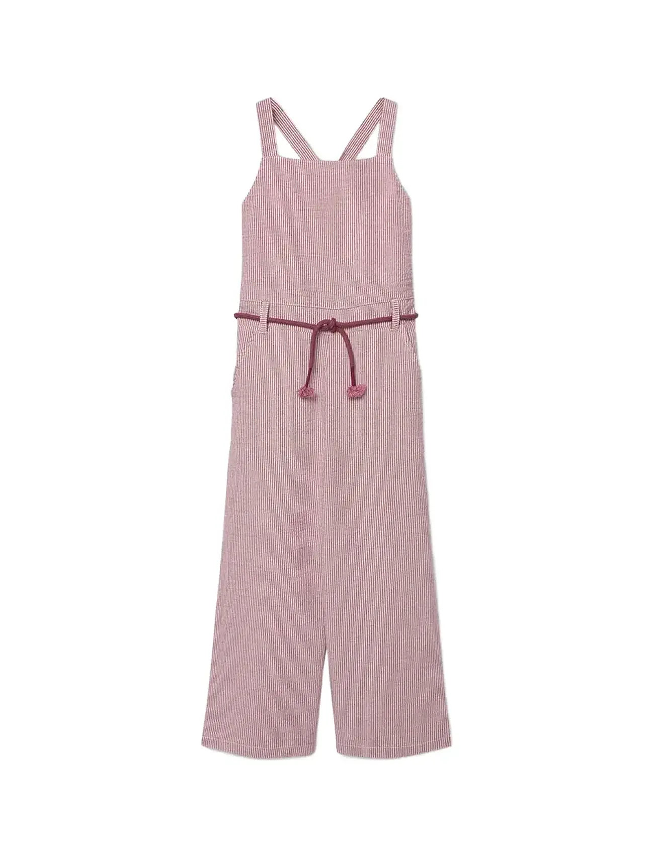 Boboli Popelin Jumpsuit Striped For Girl -Bci, 152, Pink > Jumpsuits, Børn