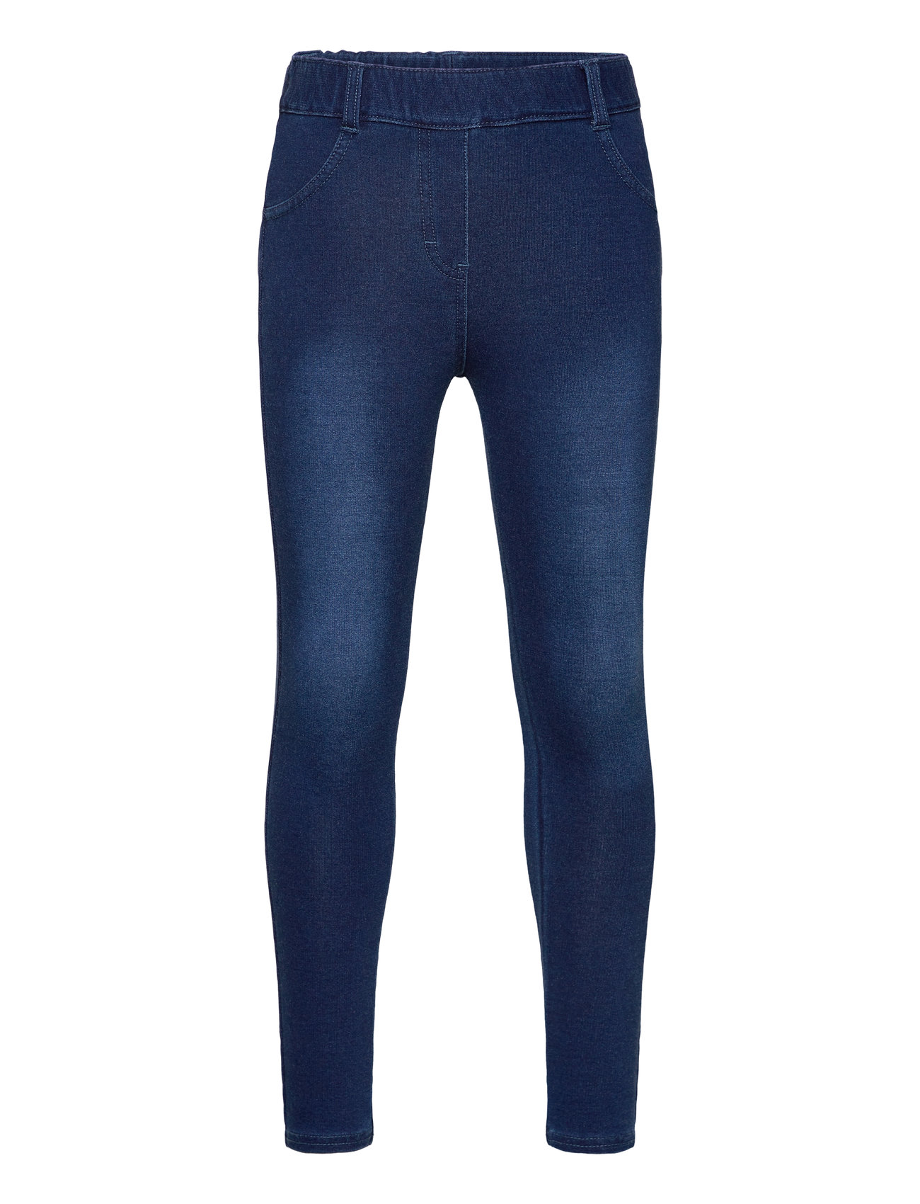 Fleece Denim Trousers For Girl Bottoms Leggings Navy Boboli