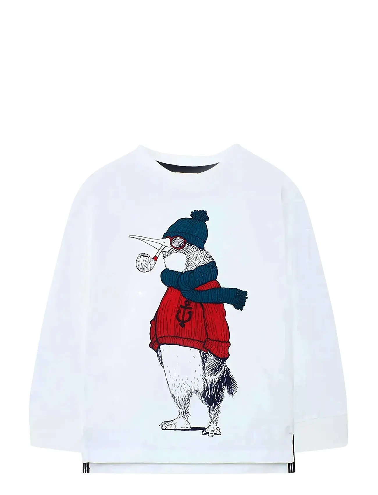Boboli Knit T-Shirt, 104, White, T-Shirts > Langærmede T-shirts, Børn