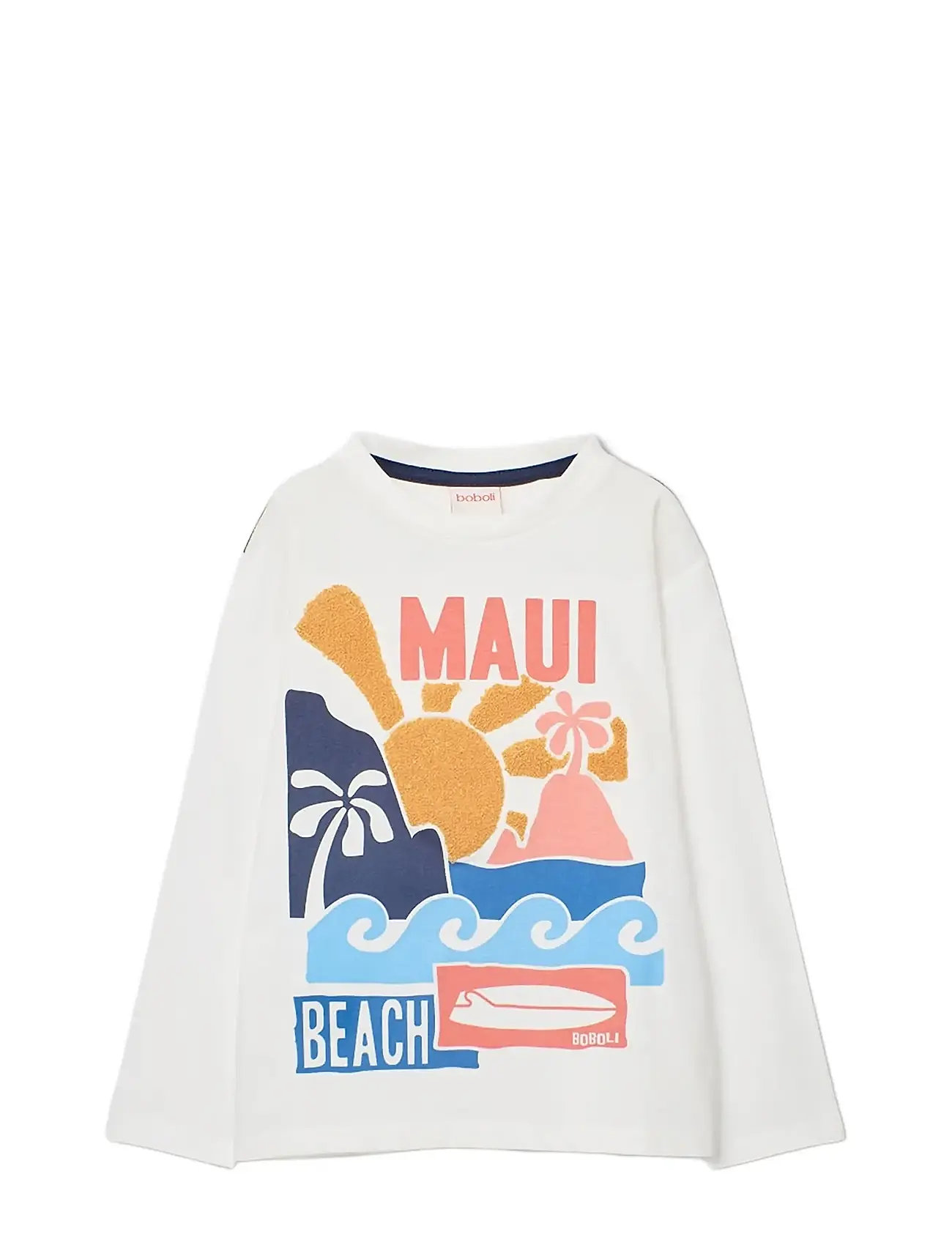 Boboli Long Sleeves T-Shirt For Boy -Bci, 110, White, T-Shirts > Langærmede T-shirts, Børn