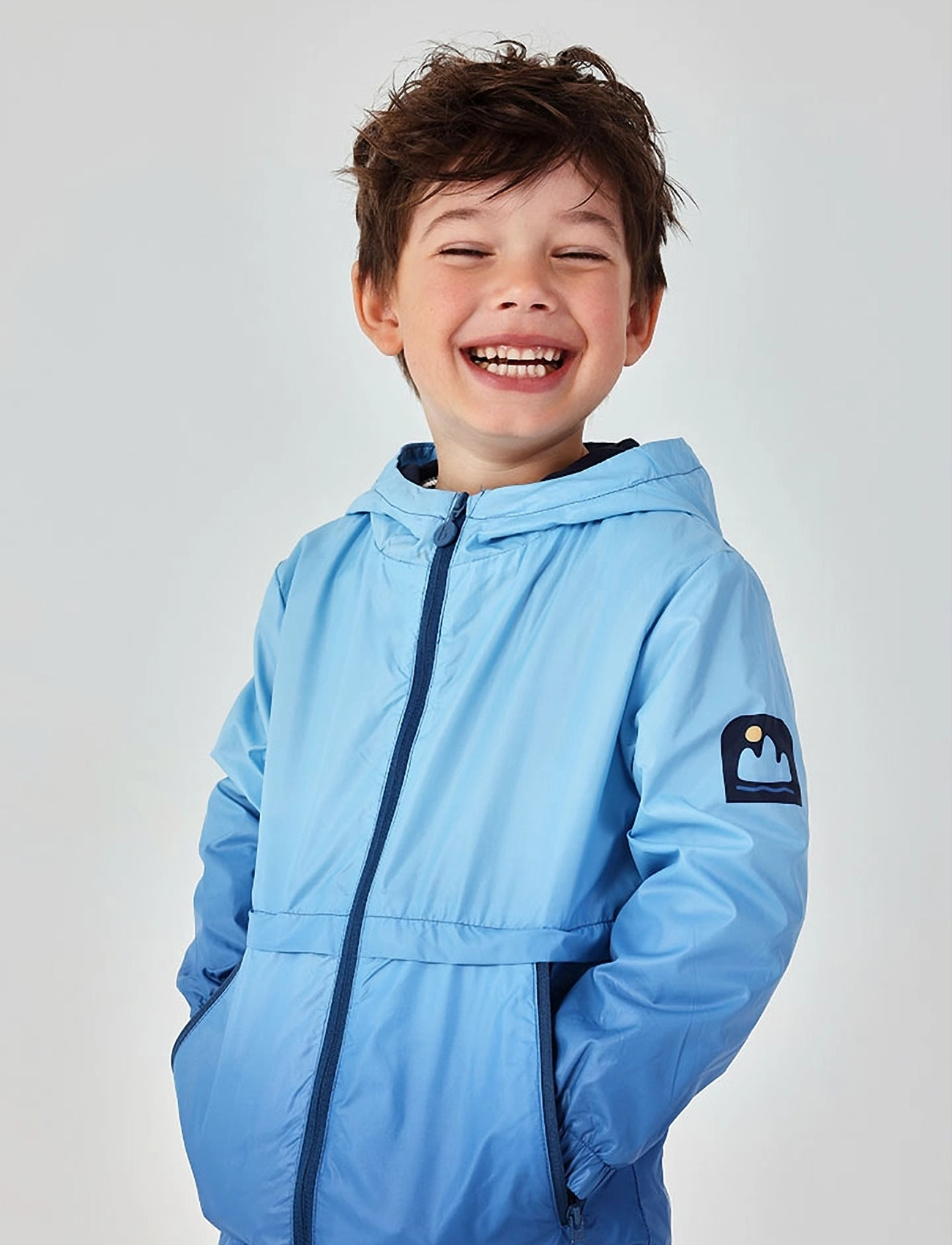 Boboli Technical Fabric Parka For Boy, 110, Blue, Jakker & Frakker > Lette Jakker, Børn