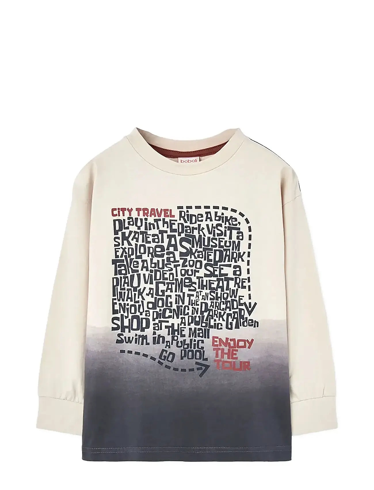 Boboli Knit T-Shirt, 98, Cream, T-Shirts > Langærmede T-shirts, Børn