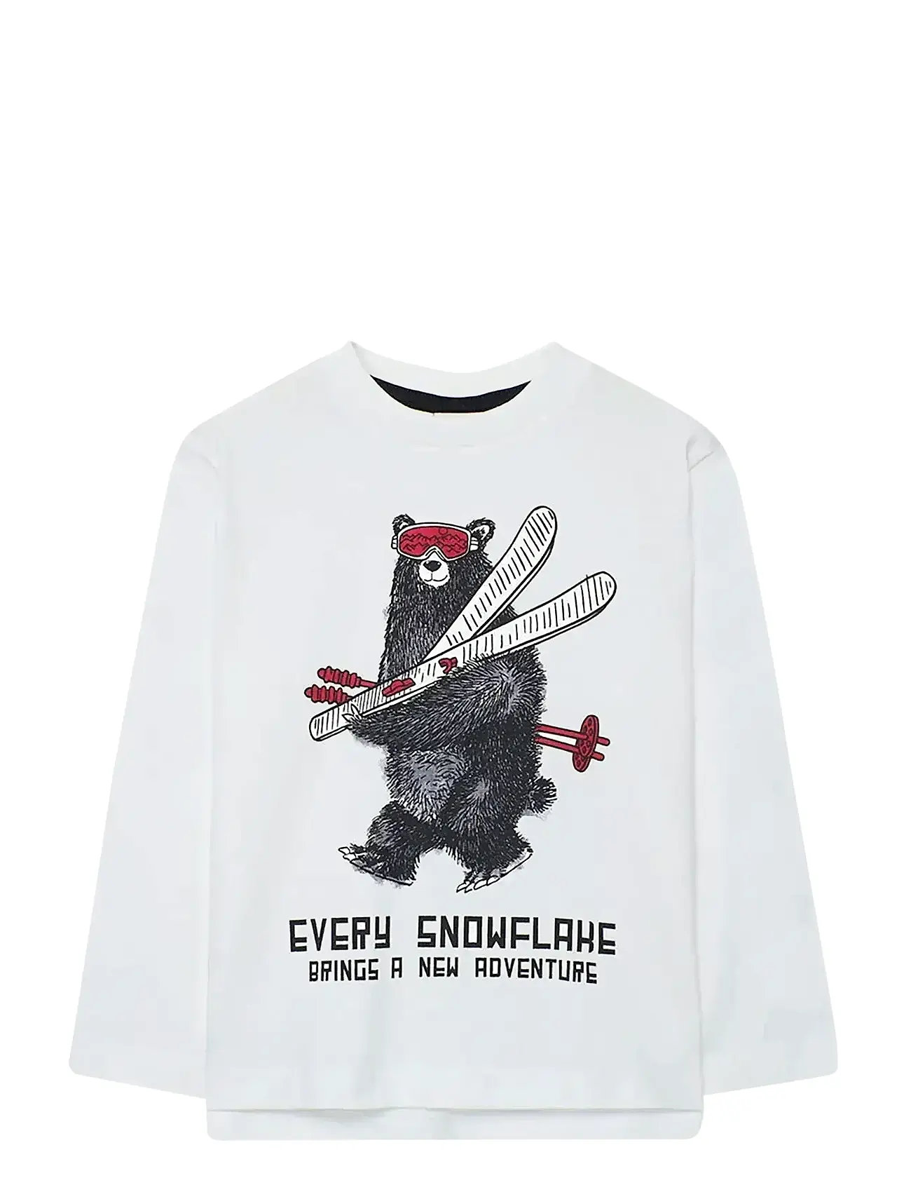 Boboli Knit T-Shirt, 104, White, T-Shirts > Langærmede T-shirts, Børn
