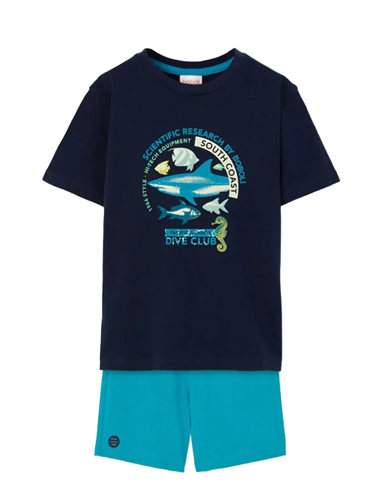 Boboli Set Knit For Boy -Bci, 104, Navy, Sæt > Sæt Med Kortærmet T-Shirt, Børn