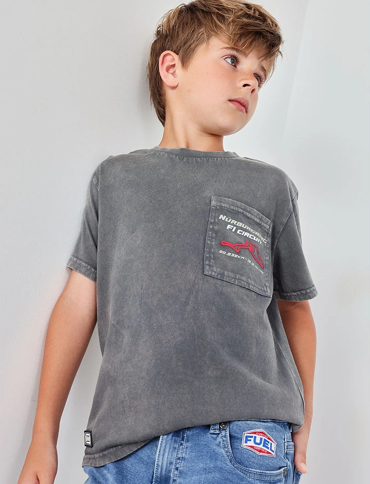 Boboli Knit T-Shirt Short Sleeves For Boy -Bci, 110, Grey, T-Shirts > Kortærmede, Børn