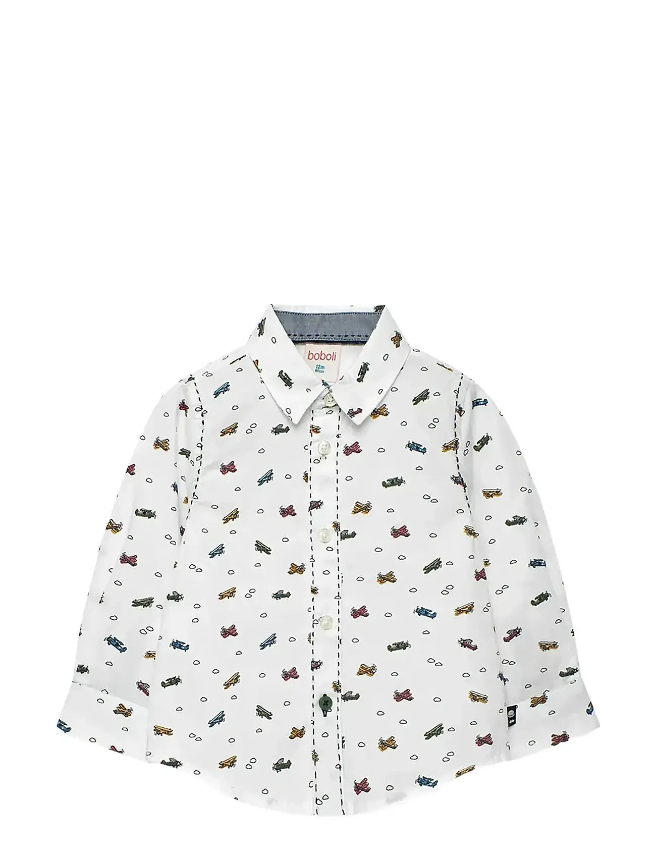 BOBOLI Poplin Shirt Printed Weiß - 122 - Kinder