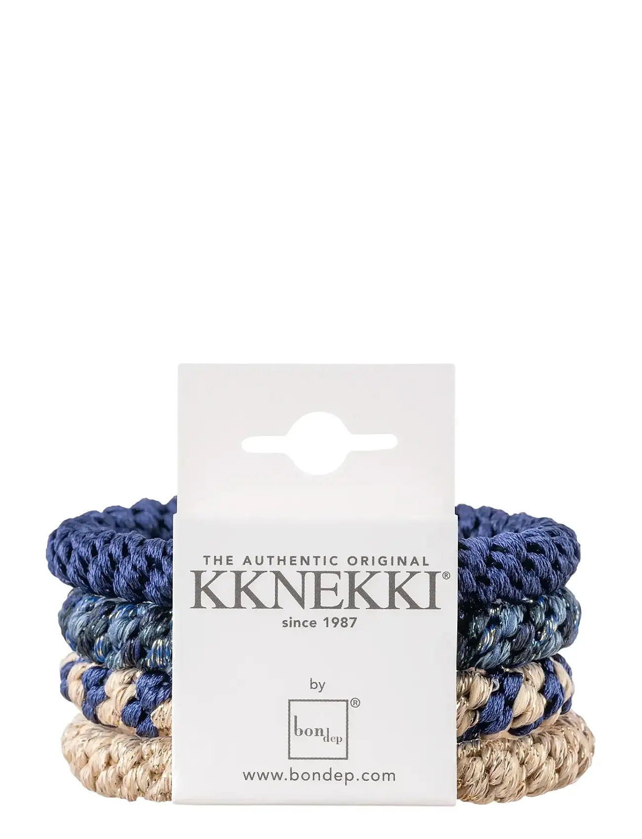 Bon Dep Kknekki Bundle 3, One Size, Blue, Hårtilbehør > Scrunchies, Dame